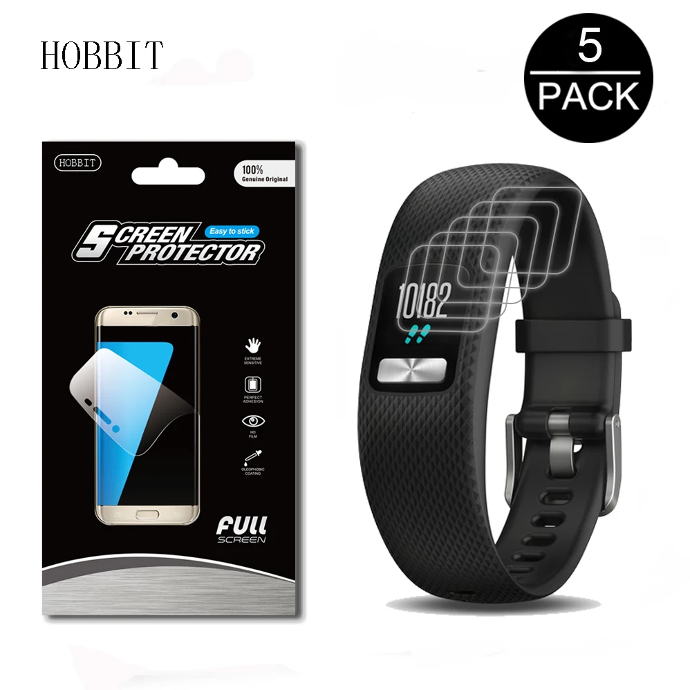 

5Pack For Garmin Vivofit 4 Sport smart Wristband Explosion-Proof Screen Protector Smart Bracelet Film Anti-Scratch for vivofit4