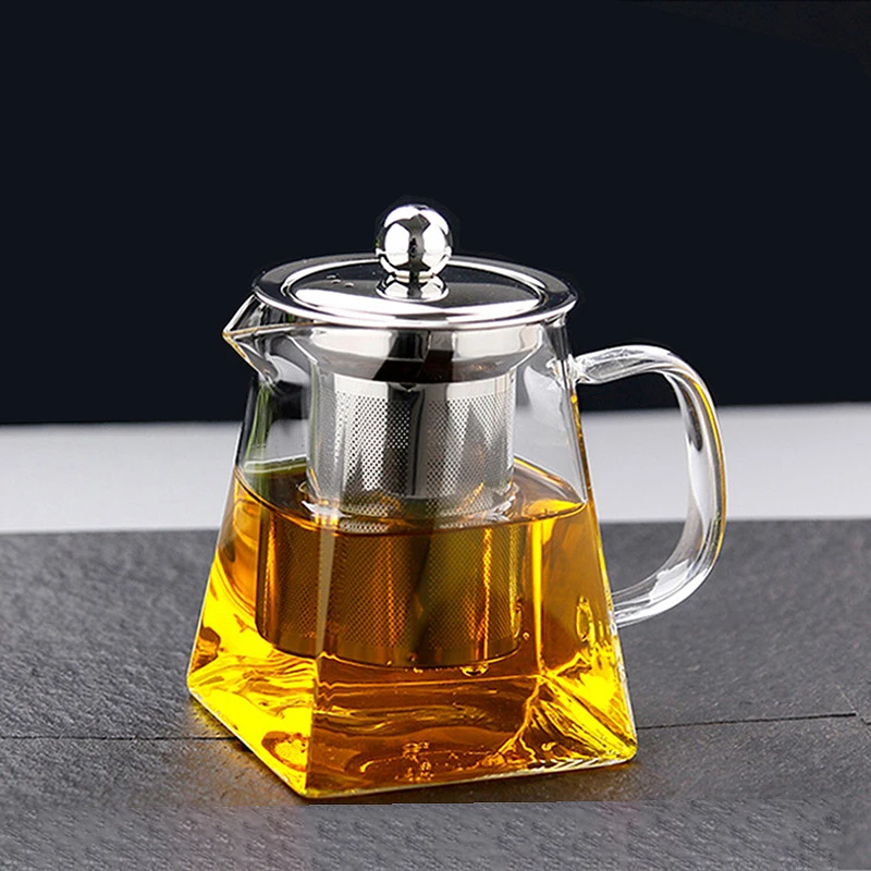 Heat Resistant Glass Teapot with Stainless Steel Tea Infuser Filter Flower Kettle Kung Fu Set Puer Oolong Hotsale | Дом и сад