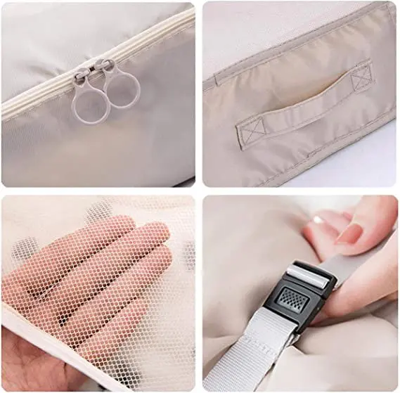 8PCS Packing Cubes Travel Packing Organizers for Travel Accessories, Luggage Suitcase Packing Bags Set with Storage Show Bag, Cl