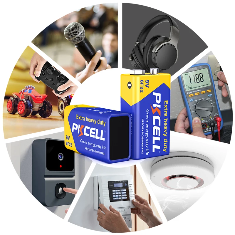 PKcell 6F22 9В сухие аккумуляторы