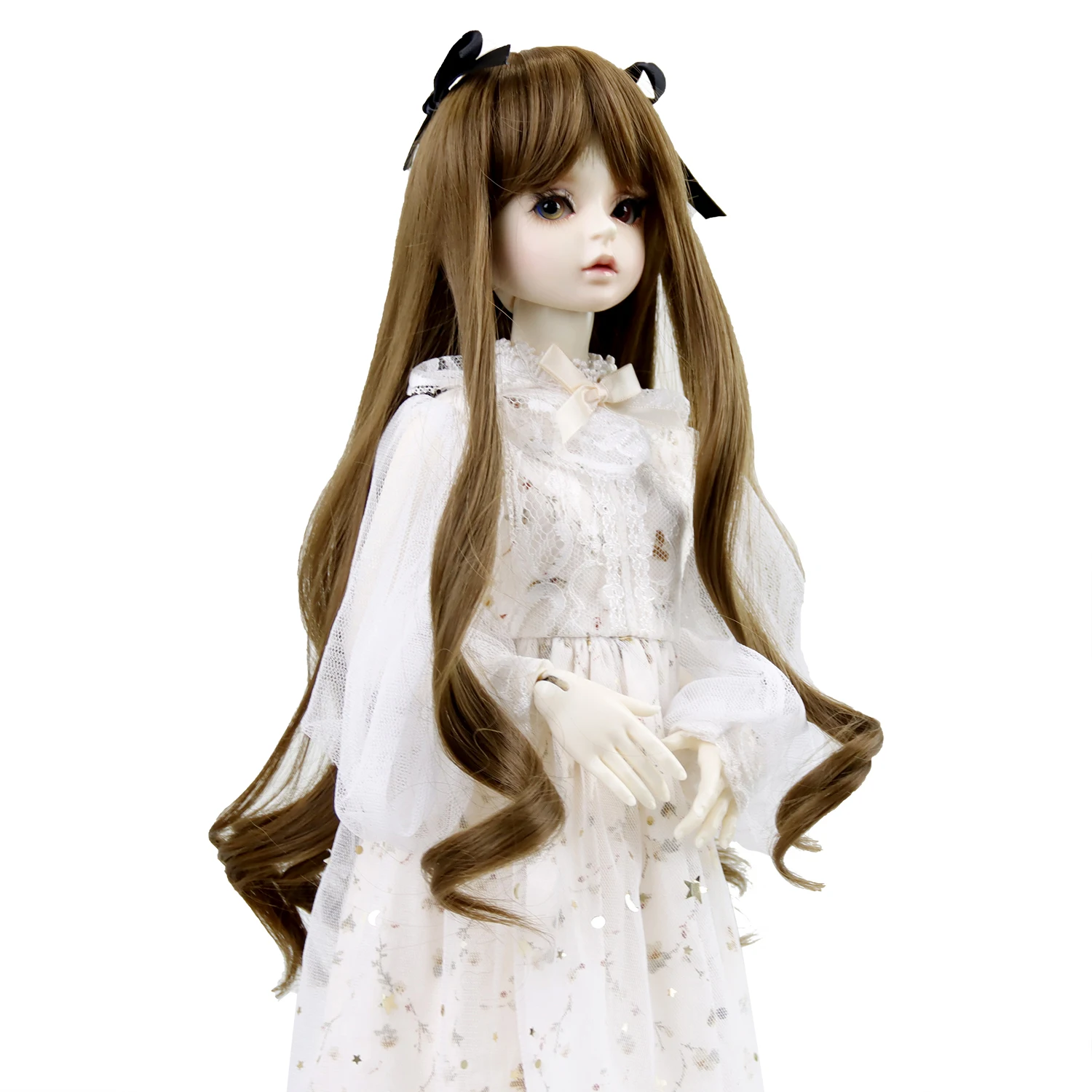 Кукольный парик длинные кудрявые челки градиентные цвета Температурное волокно