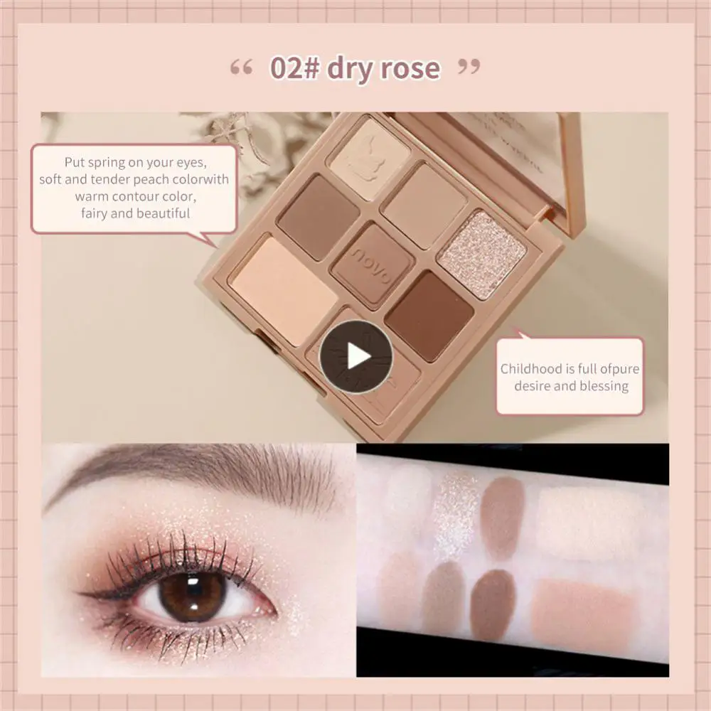 

Delicate Pretty Eyeshadow Shimmer Shiny Sequins Pigment 9 Color Eye Shadow Palette Eyes Sparkling Brighten Makeup Gift