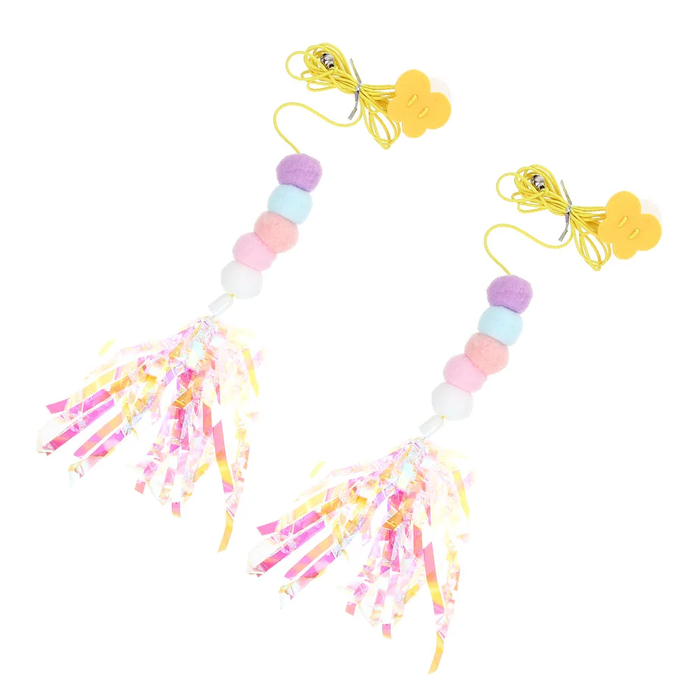 

2Pcs Adjustable Hanging Cat Teasing Plaything Cat Swing Plaything Colorful Swing for Kitten Home