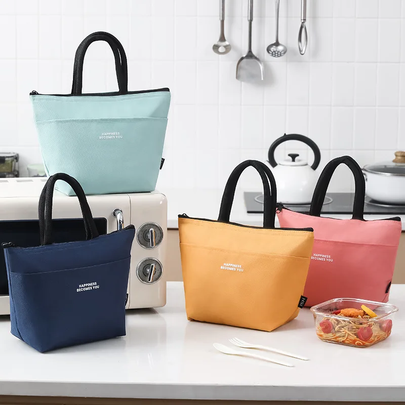 

Eason Portable Fashion Bento Bags Thermal Food Picnic Storage Bag Zipper Thermal Oxford Lunch Bags Tote Food Bag Women Lunch bag