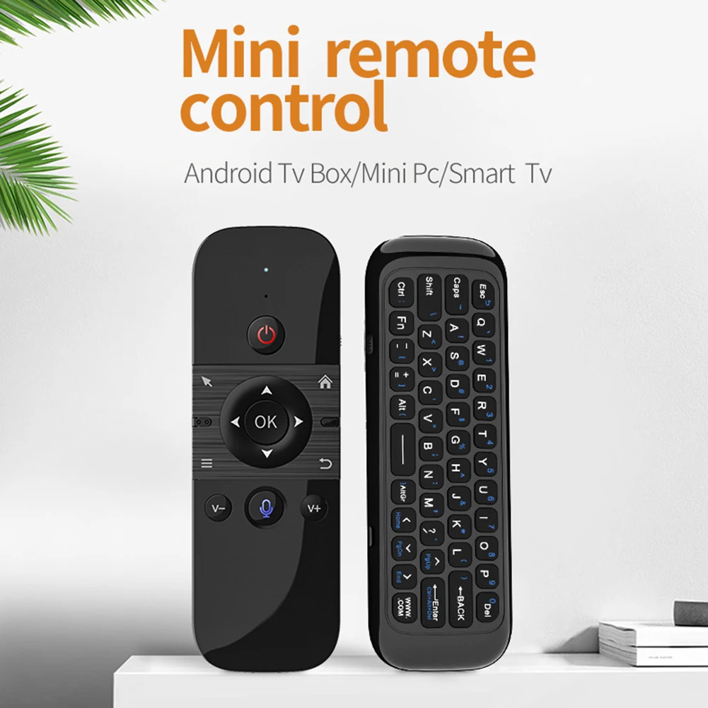 Air Mouse Remote Controller 58 Keys Wireless Keyboard 2 in 1 TV Controller with USB Receiver Micro USB Charging for Smart TV Box