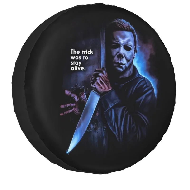 

Horror Movie Halloween Michael Myers Spare Tire Cover for Jeep Pajero Custom Dust-Proof Car Wheel Covers