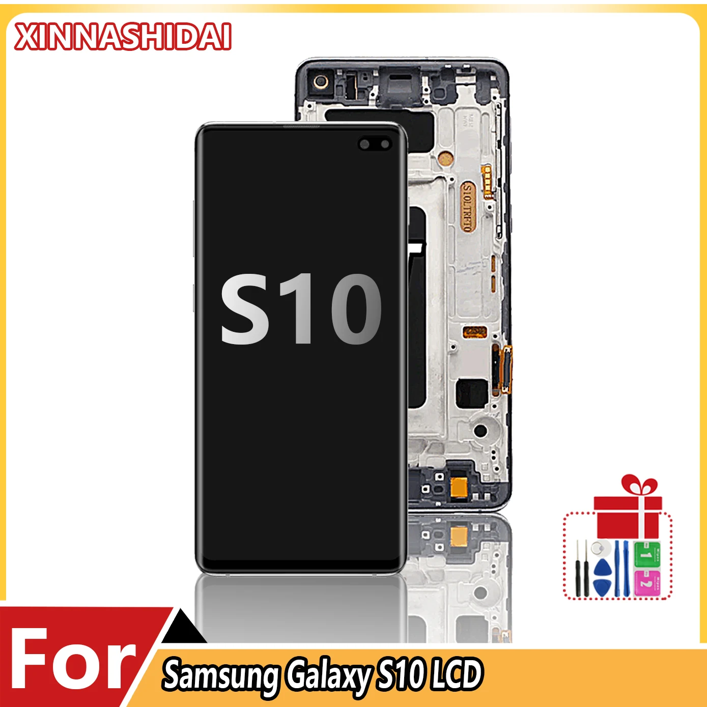 TFT S10 с рамкой экрана для Samsung Galaxy SM-G973F SM-G973U SM-G973W LCD дисплей сенсорный экран