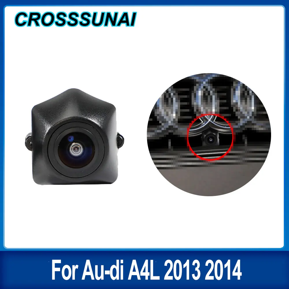 

CROSSSUNAI специально для автомобильного логотипа, Камера Переднего Вида для парковки CCD HD, видеорегистратор ночного видения для Au-di A4L 2013/2014 OEM, Передняя камера