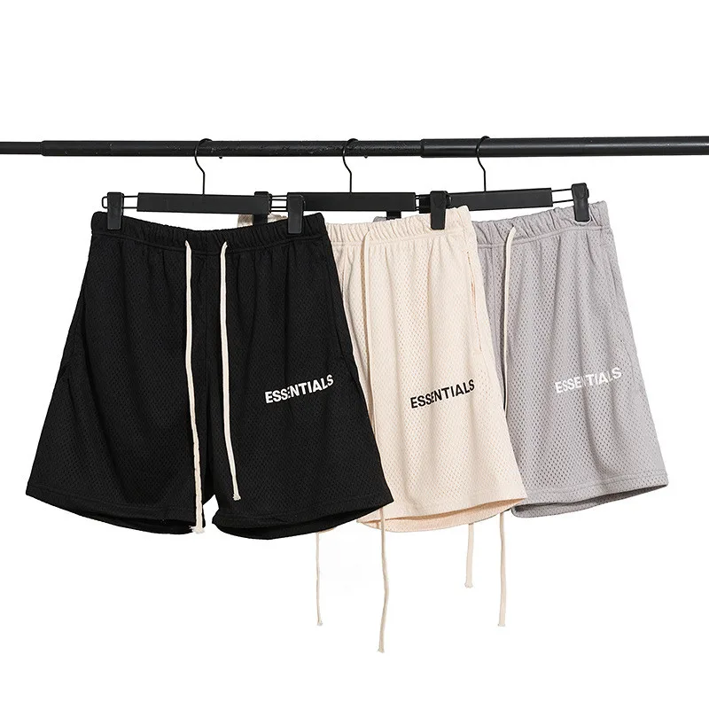

Oversized Essentials Shorts Silicone Lettered Printed Shorts 100% 1:1 High Street Casual Men's And Women's HipHop Fast Dry Short