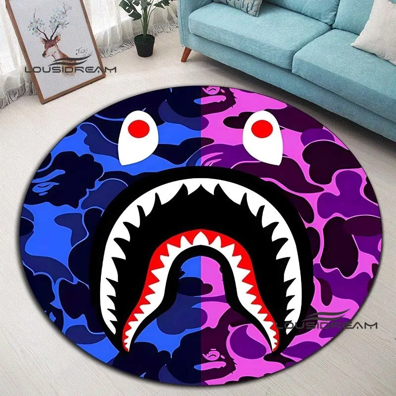 Модный Круглый ковер bape круглый с 3D принтом обезьяны украшение для гостиной