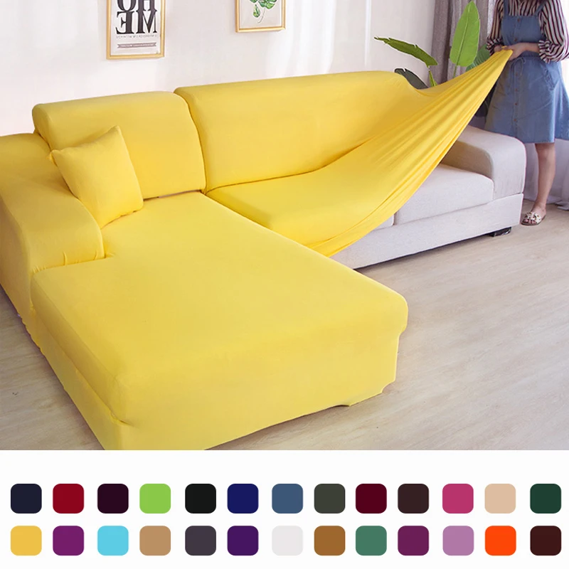 

Эластичные чехлы для диванов на 1/2/3/4 мест, однотонный чехол для дивана L-образной формы, защитный чехол для дивана, чехлы для верстаков