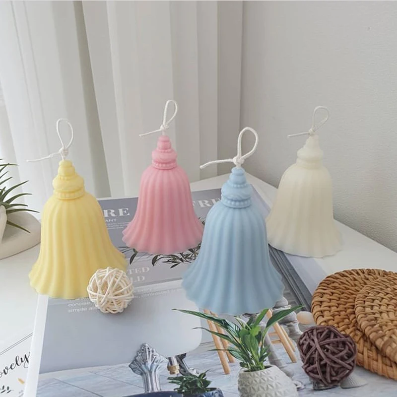 Силиконовая форма в форме колокольчика для свечей формочка сделай сам украшения