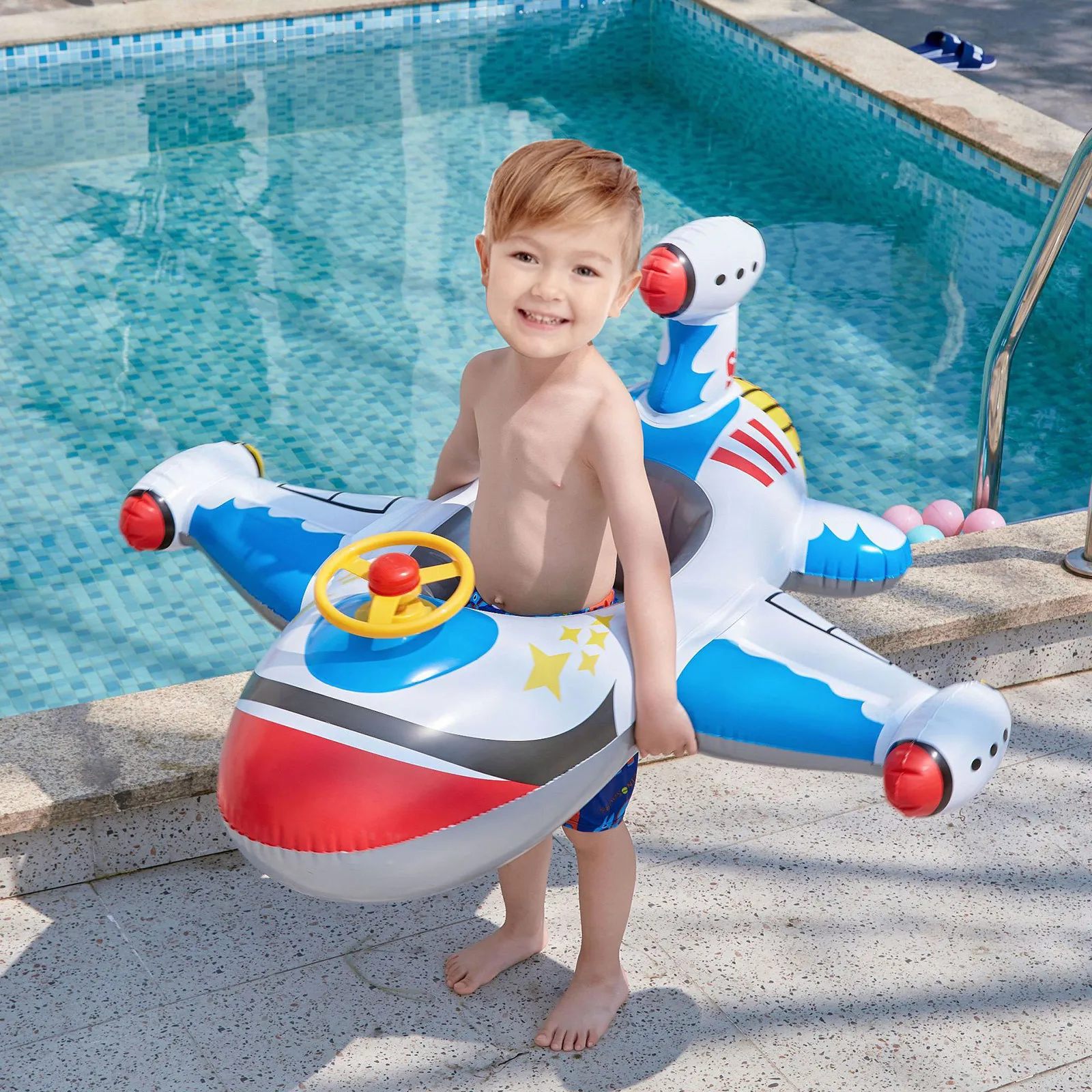 

Aircraft Swimming Circle Inflatable Children's Swimming Circle Yacht Summer Toy