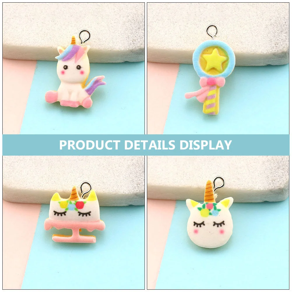 20 Pcs Party Supplies Mini Resin Animals Jewelry Charm Cartoon Pendants Manicure DIY Charms Fashionable