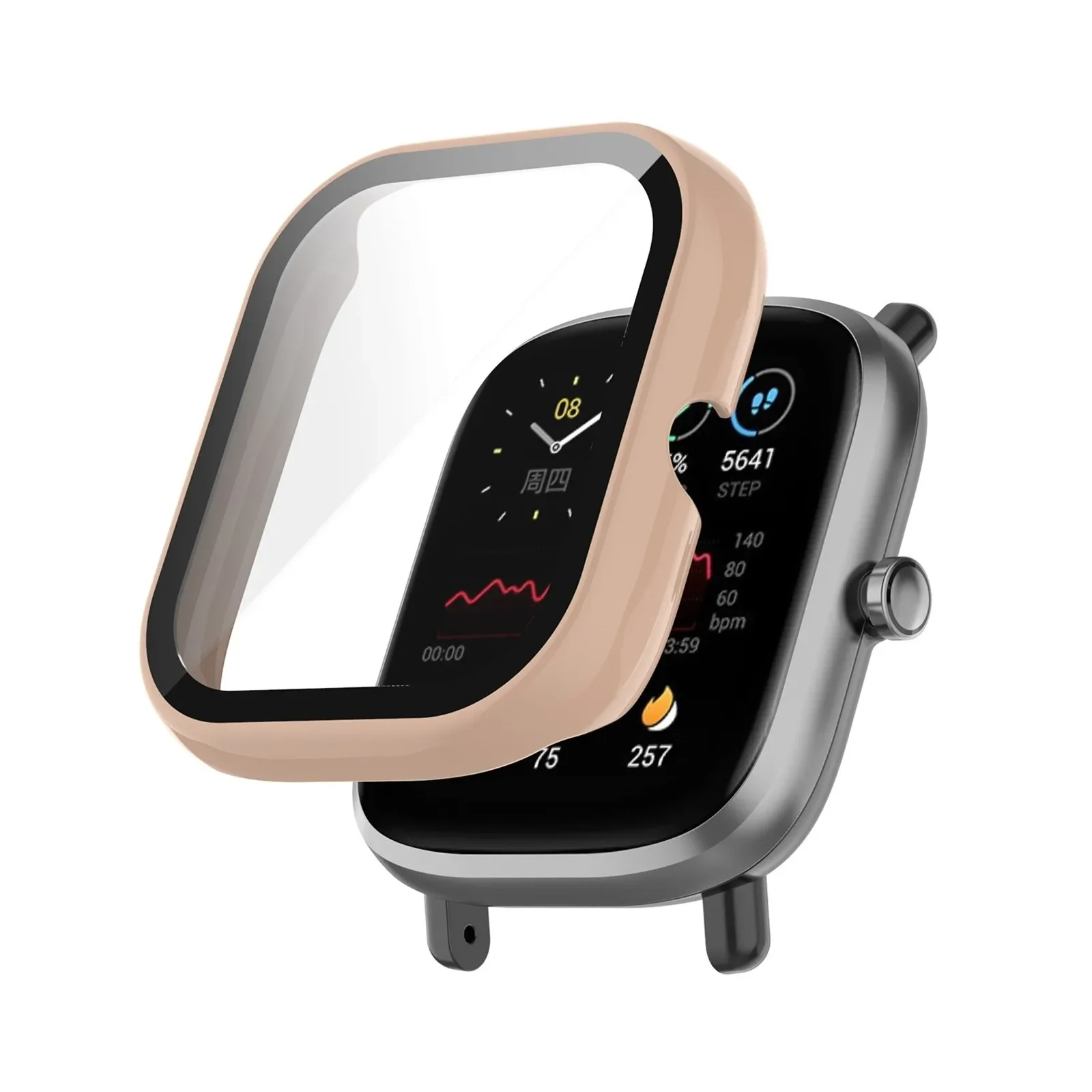 Чехол для Huami Amazfit Gts2mini, защита для часов, Внешняя защита со встроенным закаленным стеклом, Защитная пленка для экрана, Жесткий ПК (art.: 3920c8dc41d5d) - 3920c8dc41d5d