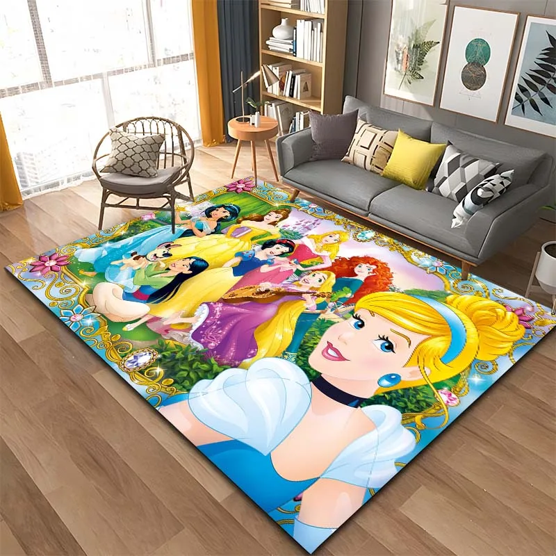 Коврик с мультяшным рисунком черной принцессы 15 Размеров