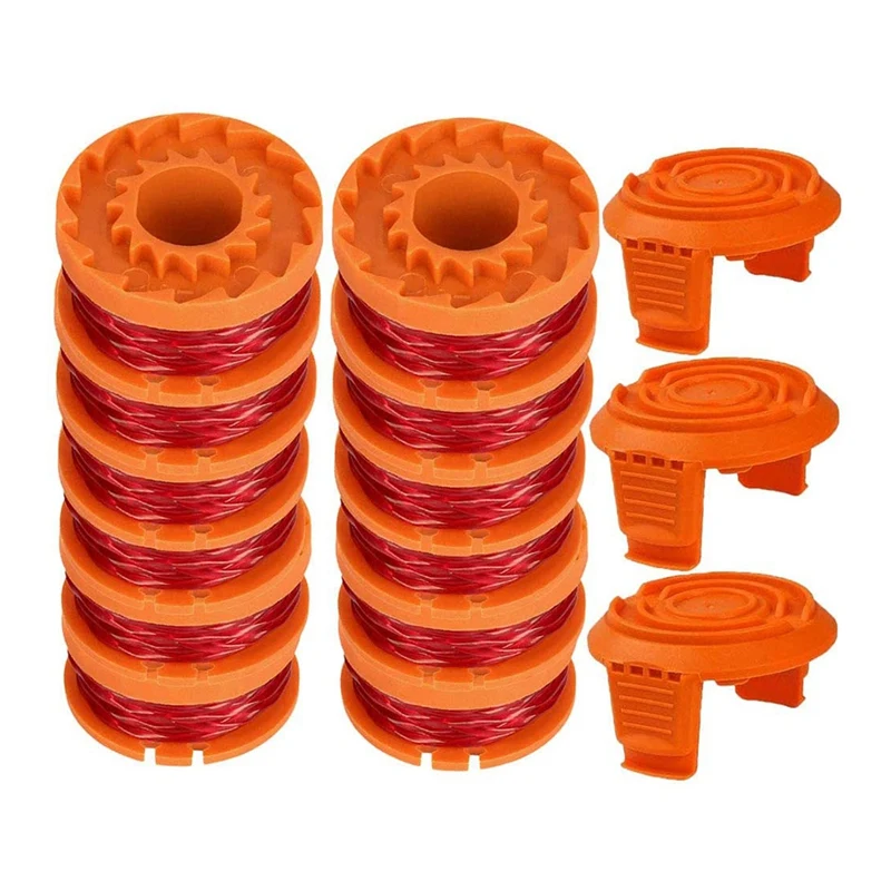 WA0010 Replacement Trimmer Spool Line 0.065Inch For Worx WG154 WG163 WG160 WG180 WG175 WG155 WG151 String Trimmer