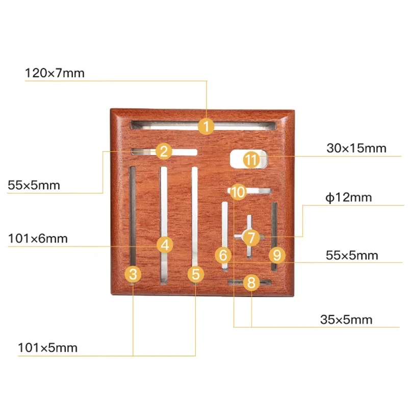 Утолщенная деревянная подставка для кухонных ножей шеф-повара большая