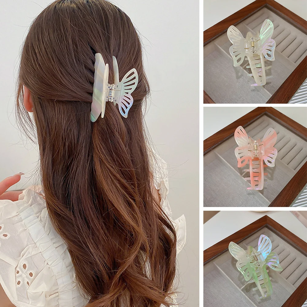 

2022 Hair Claw Butterfly Hair Accessories Sweet Acetate Sheet Grabbing Back Of The Head Hair Clip Hairpin Headdress