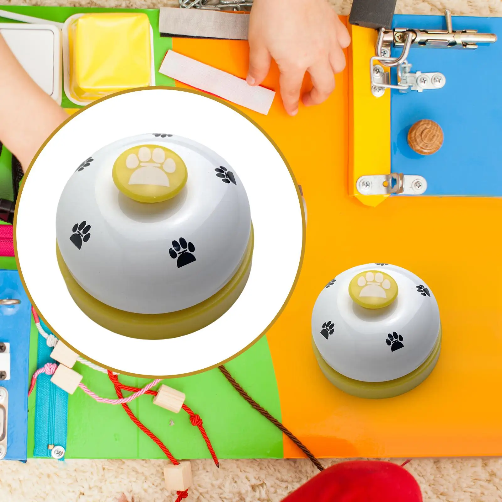 

Busy Board Dinner Bell DIY Material Teaching Material Early Education Parent Child Interactive Activity Board for Children Gifts