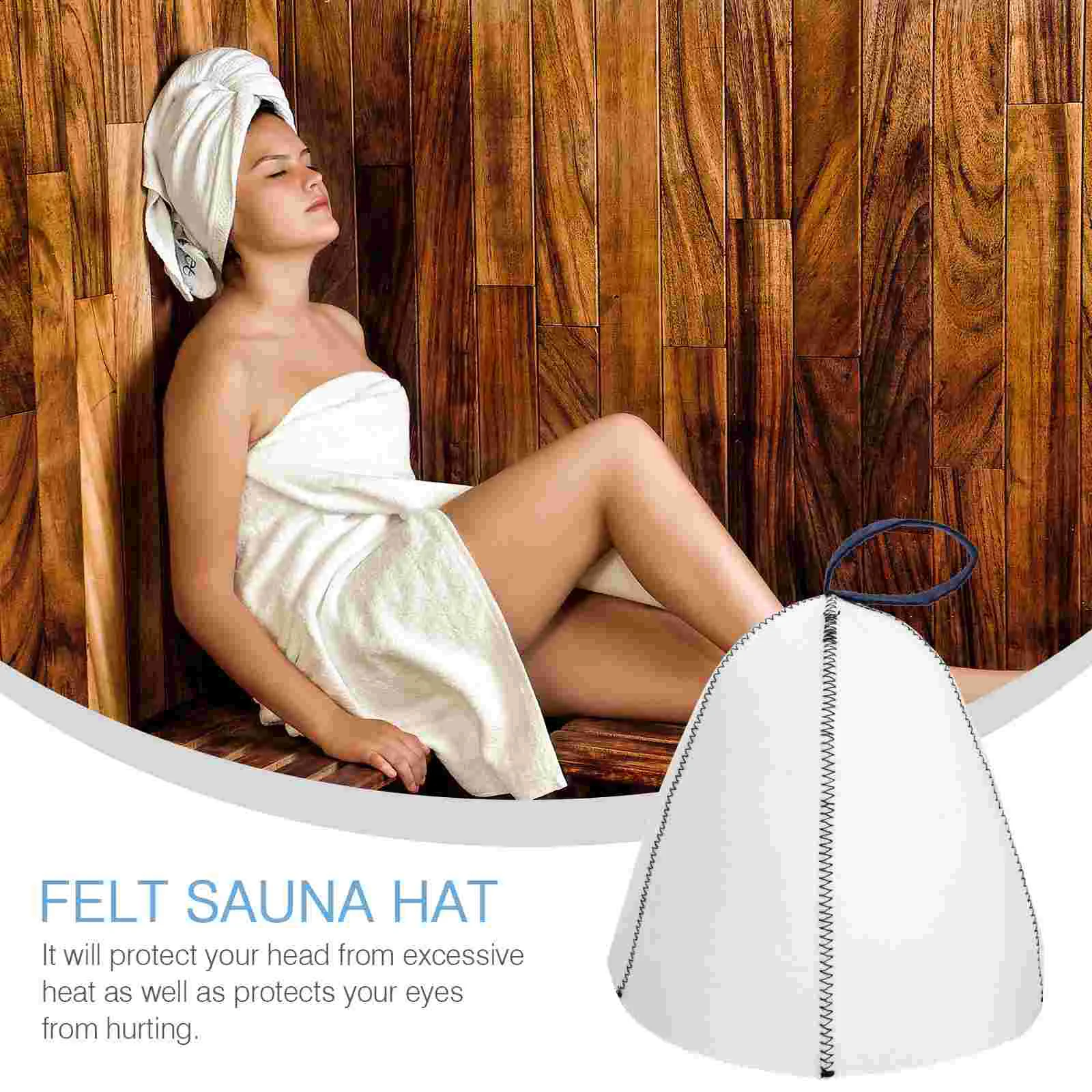 

2pcs Thicken Sauna Hat Breathable Sauna Hat Hat for Beauty Salon