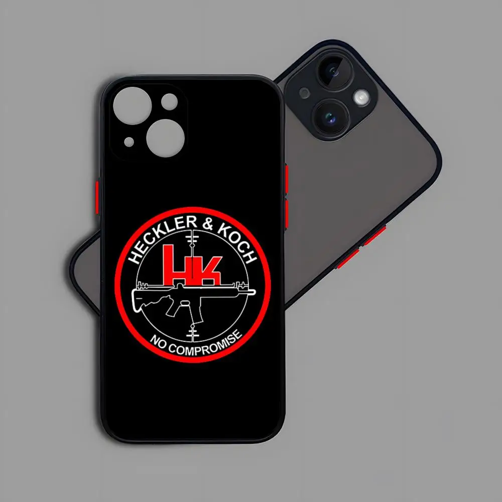 Фото Чехол для телефона Heckler Koch, матовый, прозрачный, для 16 15 iPhone 12 11 13 Pro Max X XR XS 8 SE Mini Plus, роскошная силиконовая задняя крышка №2