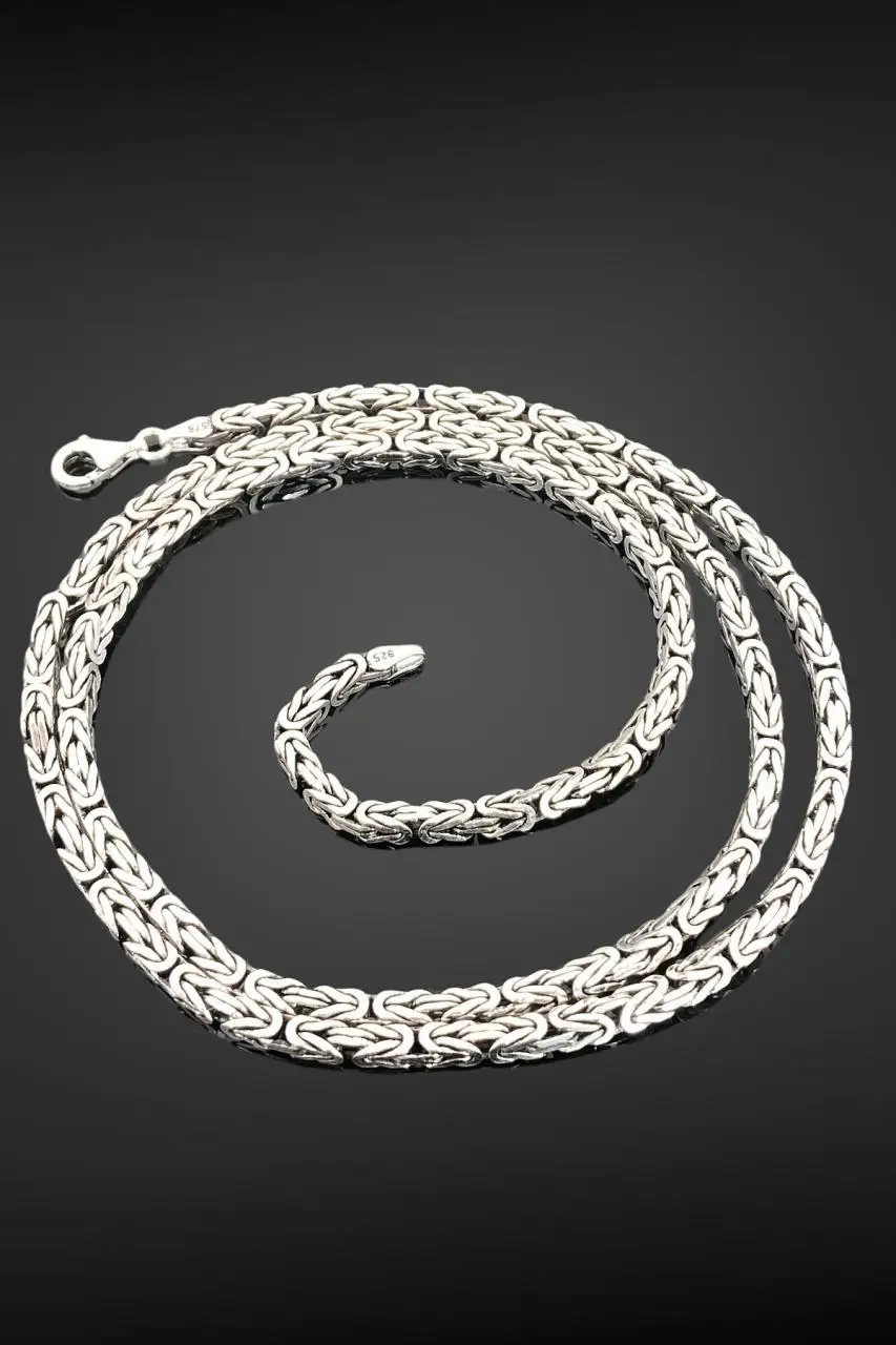 

King Chain 36 g 65 cm 3 mm Square 925 Silver Men 'S Necklace