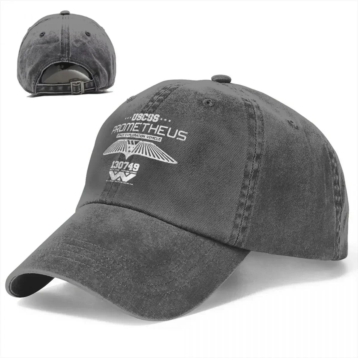 Фото Винтажные хлопковые бейсболки Prometheus для мужчин и женщин, шляпы Snapback Aliens Alien Movie Weyland Yutani Corp Cap №2