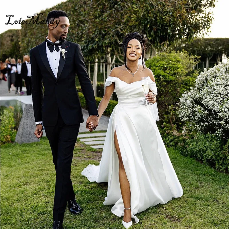 

Женское атласное свадебное платье It's yiiya, Длинное Элегантное платье с высоким разрезом и открытой спиной на лето 2024