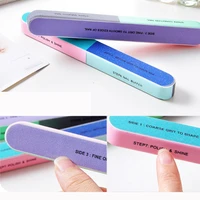 6pcsset grit nail file buffer block colorful nail art polish sandpaper strip set polishing file tool 2022 new