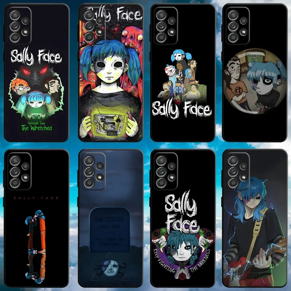 Чехол для телефона Game Sally Face Samsung S21 S22 Ultra S20 S30 plus S23 ultra 5G мягкий черный чехол