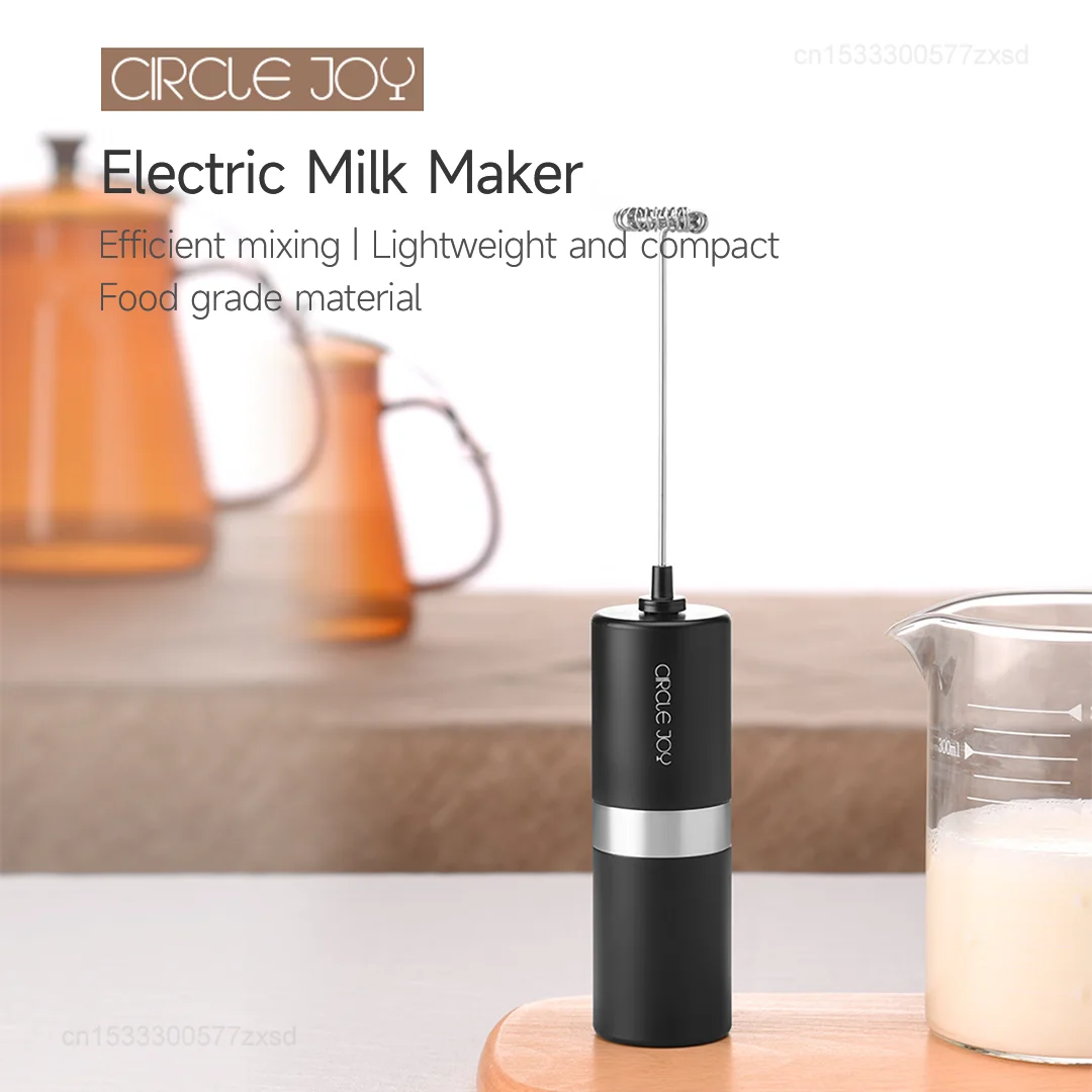 

Youpin Circle Joy Electric Milk Frother Stainless Steel Milk Beater Whisk Handheld Coffee Foam Maker Auto Whisk Mixer With Stand