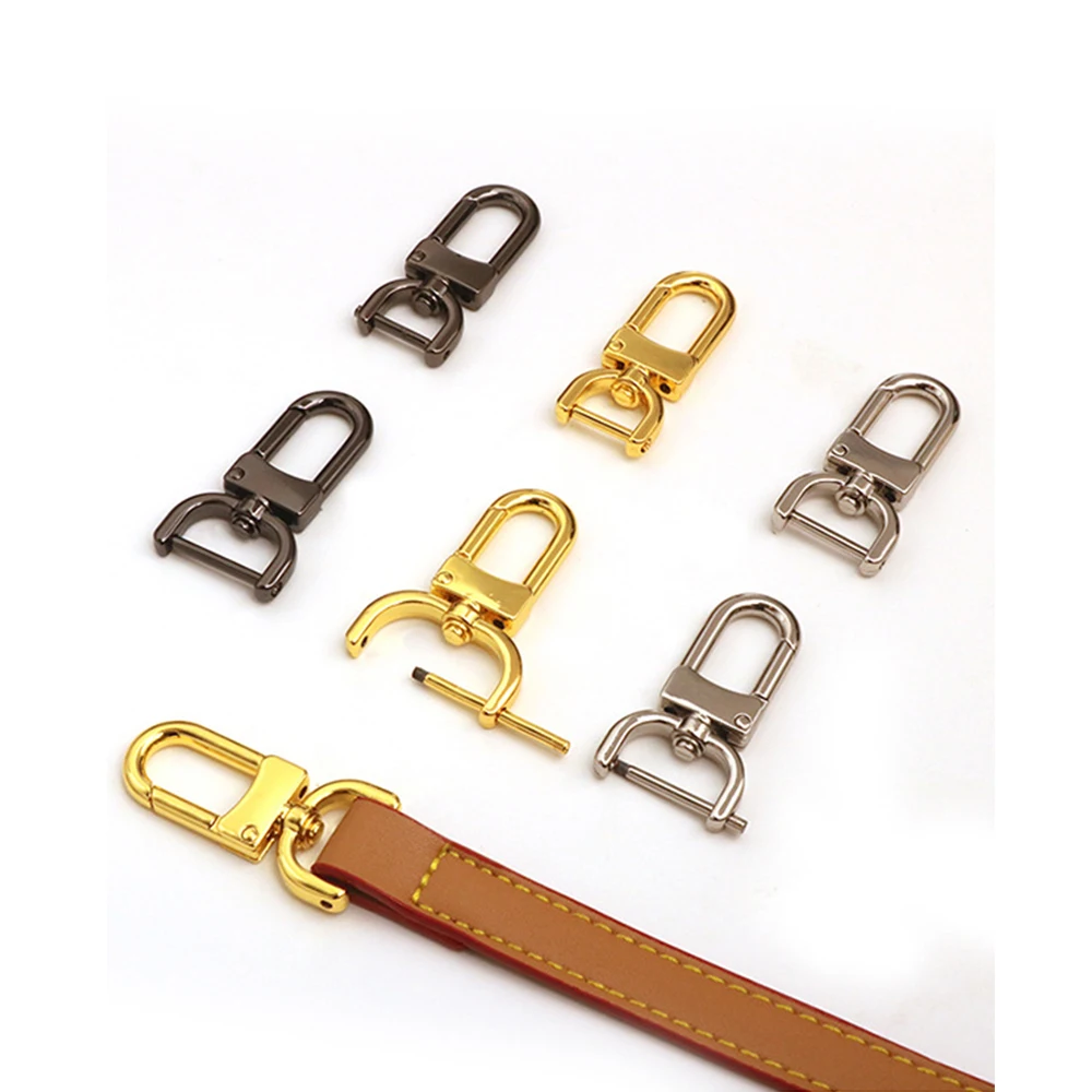 

2pcs Leather Craft Screw Rings Buckle New Metal Shoulder Webbing Buckle Clasp Belt Handle DIY Bag Loop Bag Strap Accessories
