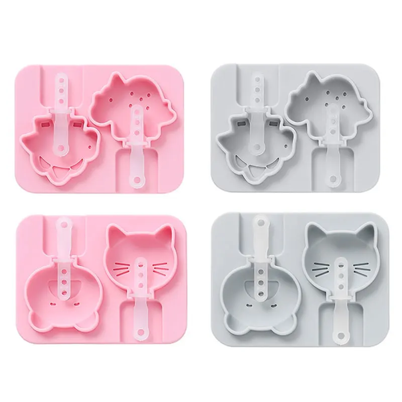 

Cartoon Animal Cheese Stick Mold Silicone Homemade Baby Pudding Ice Cream Lollipop Mold Ice Cube Maker Popsicle Mould