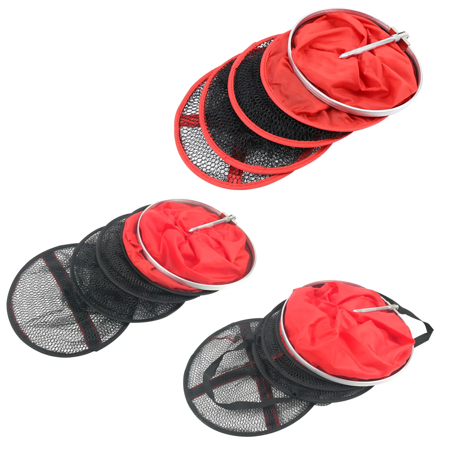 

Collapsible Fishing Nets Aluminum Alloy Mouth Ring Fishing Tools Small Mesh Foldable Net Floating Wire Fish Trap Cage
