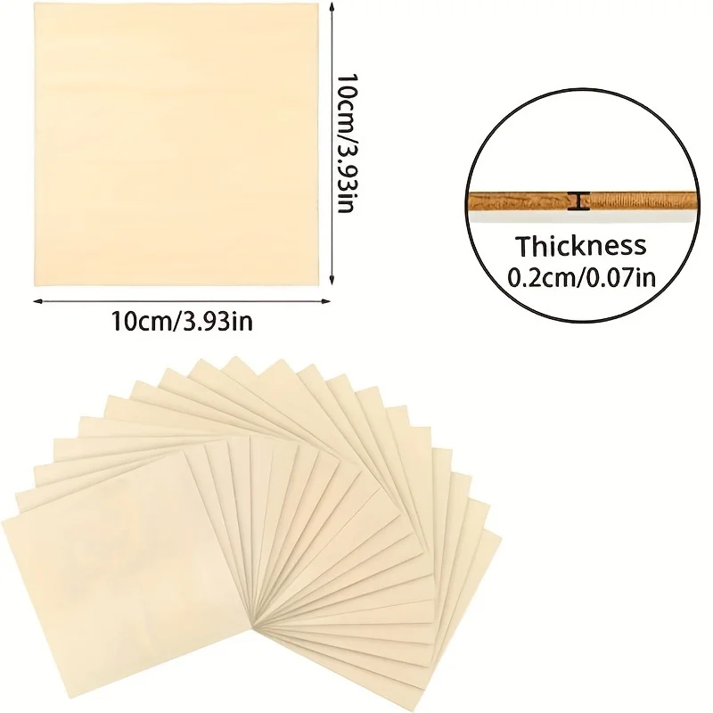 Деревянные доски 100x100x2 10/20/40 шт