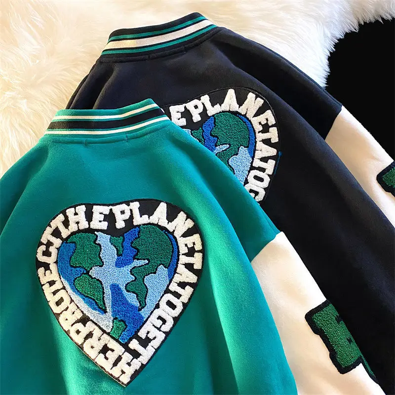 Green Jackets Baseball Bomber Female Women Single Breasted Jacket Women Clothing Harajuku Streetwear Outerwear Goth Japanese y2k