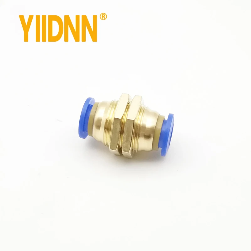 Пневматические фитинги ПМ прямой переборный соединитель внешний диаметр 4-12 мм