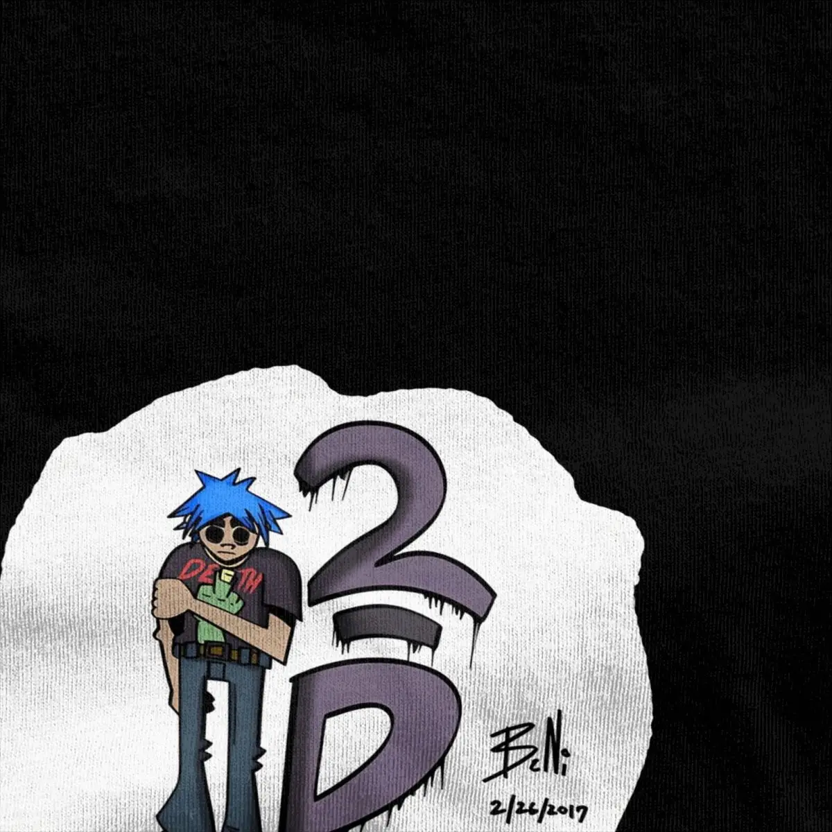Футболки Gorillaz 2-D 2D Merch для мужчин и женщин уникальная хлопковая ткань Новое