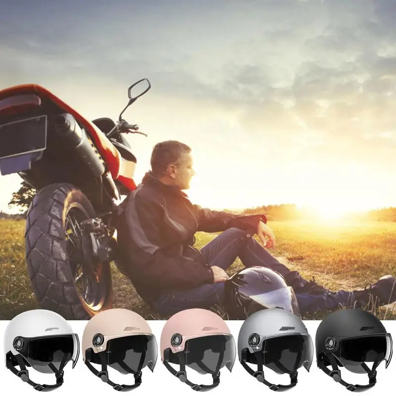 

Мотоциклетный шлем, шлемы для скутера, Защитные Амортизирующие шлемы с открытым лицом для унисекс, Мотоциклетные аксессуары