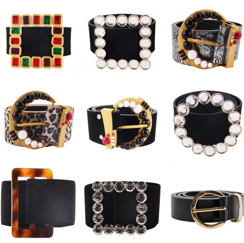 

Luxury Brand Women Belt PU New Designer Belts Female Pearl Flower Decoration Snap Waist Belts Waist Seal Fashion Accessories