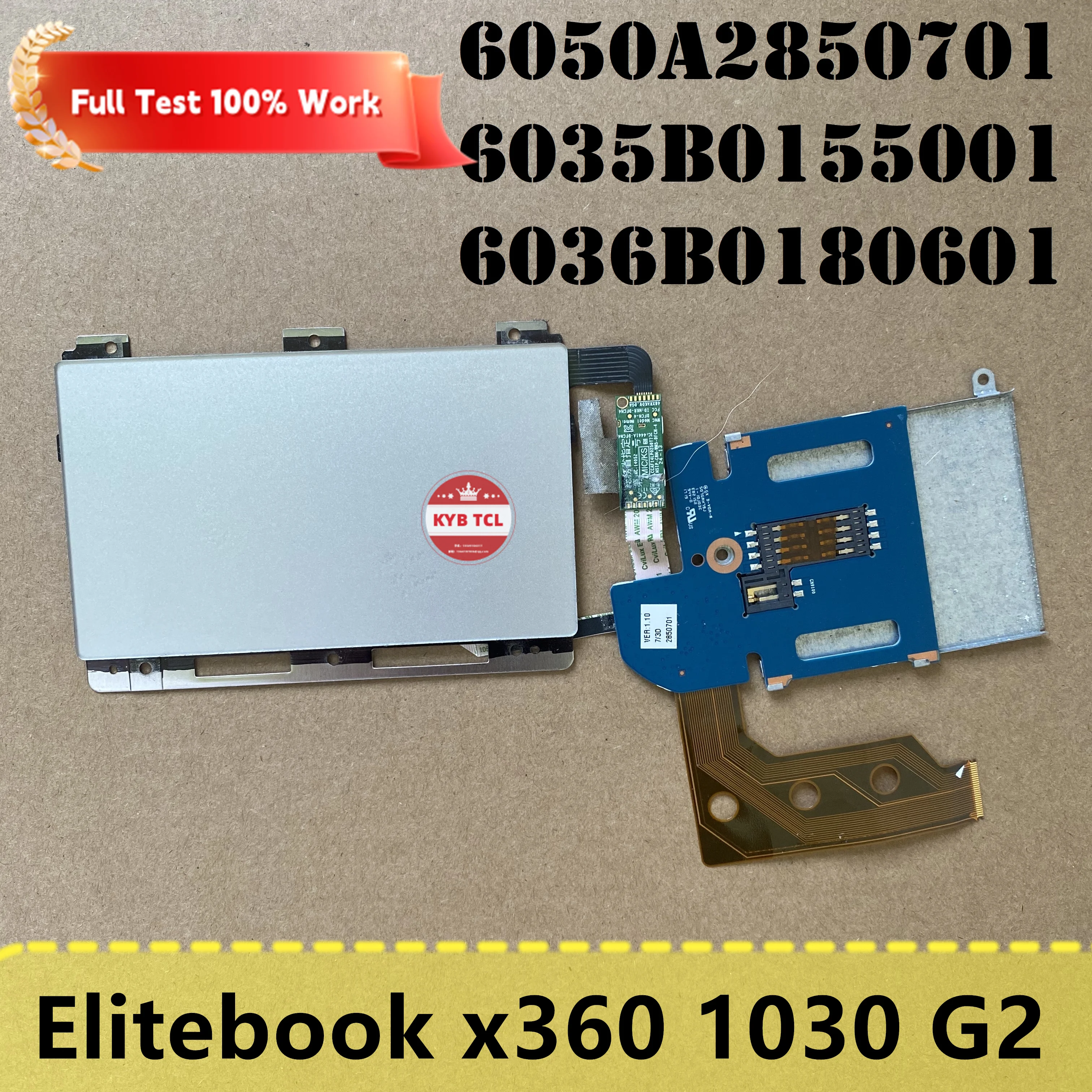 

HP Elitebook x360 1030 G2 ноутбук Smart Card Reader Touchpad Board w/Cable KGDBDHB001 6050A2850701 6036B0180601 6035B0155001