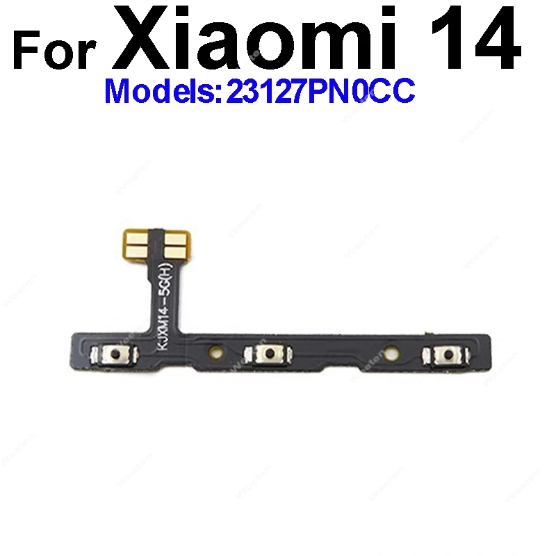 Вверх/вниз кнопки питания Боковая кнопка гибкий кабель для Xiaomi 14 Pro переключения