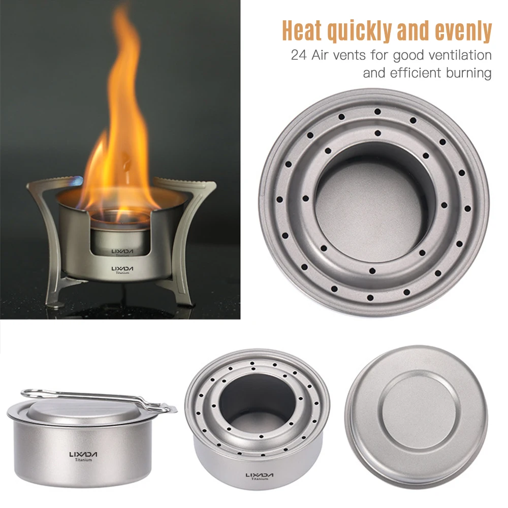Титановая туристическая плита LIXADA Ультралегкая карманная мини-горелка на