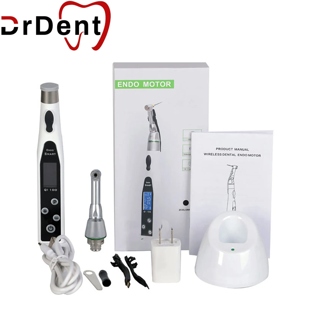 

Dentistry LED Wireless Mini Endo Motor 16:1 Reduction Contra Angle Root Canal Treatment