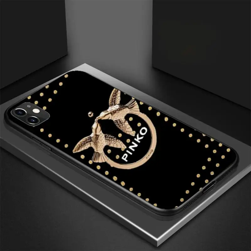 Italian Luxury Brand design woman Phone Case For iphone 11 13 12 14 x xs xr pro max mini plus boys girls p-PinKOs cover