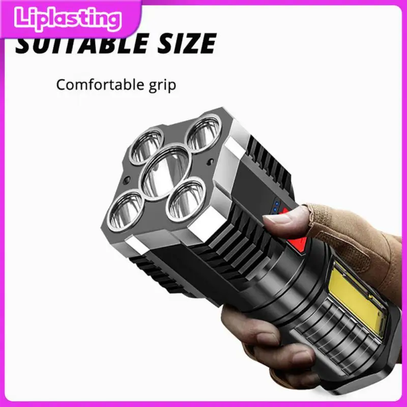 

Светодиодный фонарик с регулируемой яркостью и 4 скоростями, водонепроницаемый уличный фонарь для кемпинга, ручной светильник с Usb-зарядкой