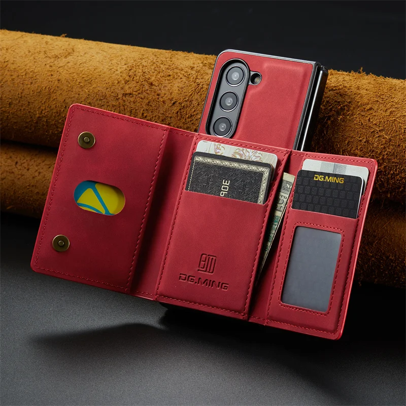 New Fashion business leather card drop-proof mobile phone case for Samsung GalaxyZ Fold5 Z Fold4 Fold3