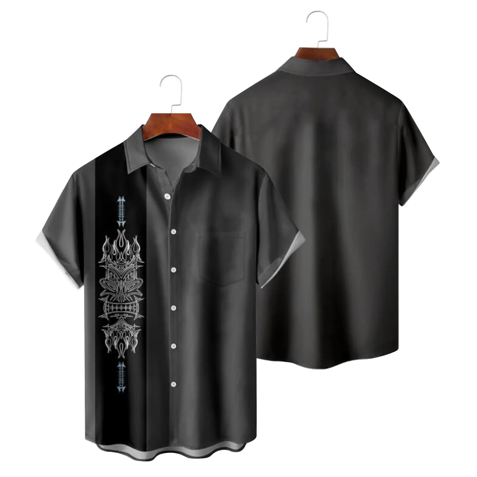 

Гавайская быстросохнущая Мужская футболка для бега с принтом s, короткий рукав, на пуговицах, с отложным воротником, 50, нарядная рубашка