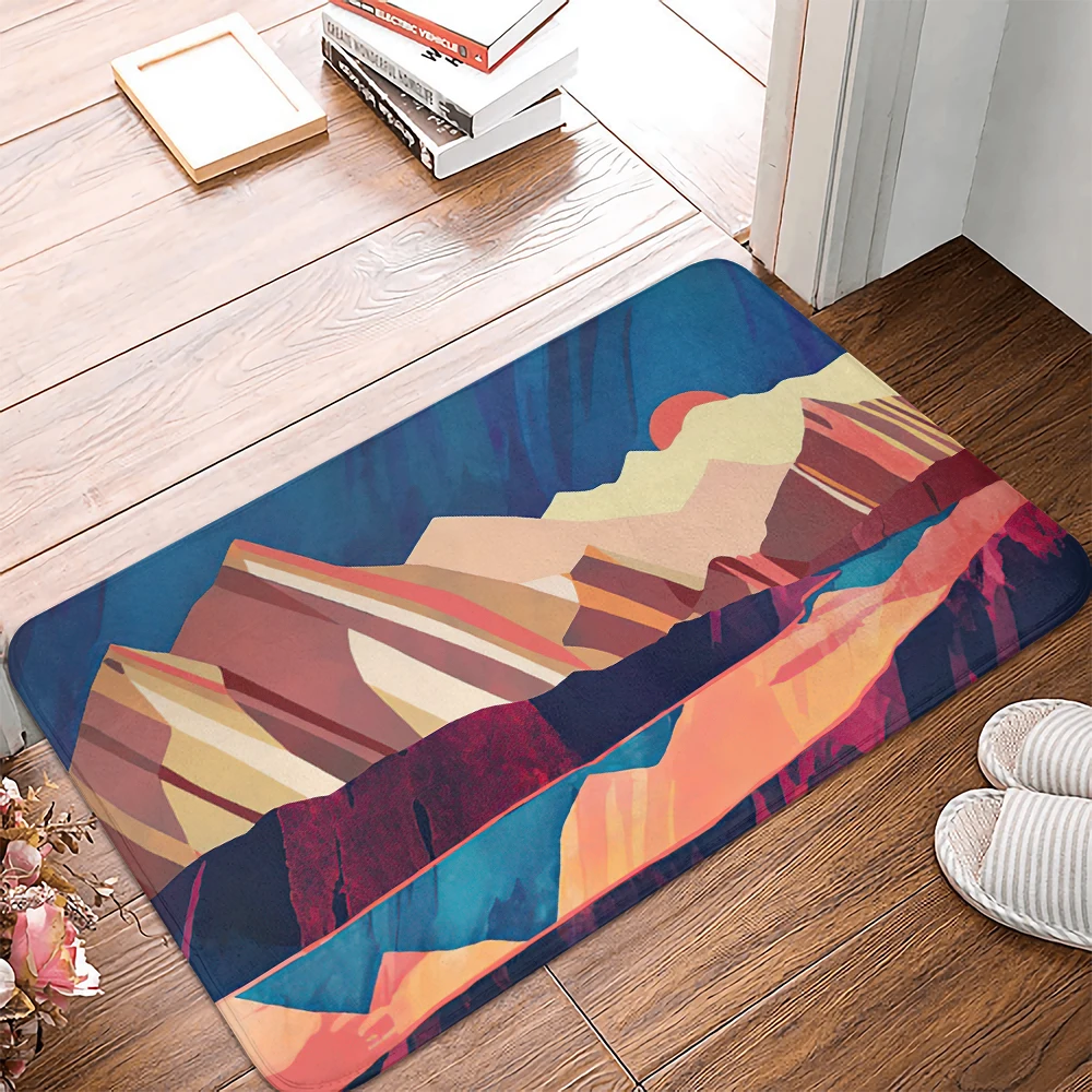

Blue golden peak Carpet Entrance Doormat Bath Floor Rugs Absorbent Mat Anti-slip Kitchen Rug for Home Decorative Foot mat